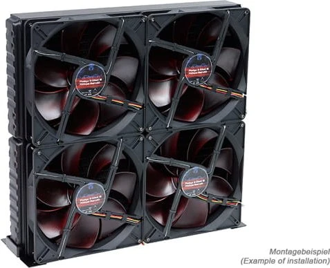 Alphacool Nova 1080 Lüfterblende 4x180mm, schwarz
