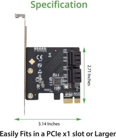IOCrest 4x SATA 6Gb/s, PCIe 3.0 x1
