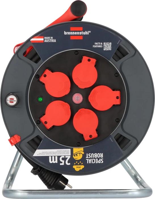 Brennenstuhl Professional ST 300 Kabeltrommel, Schuko auf 5x Schuko, 25m, IP44, H07RN-F 3G2,5
