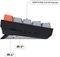 Keychron K6, 65%, LEDs weiß, hot-swap, schwarz/grau, Gateron BROWN, USB/Bluetooth, DE Vorschaubild