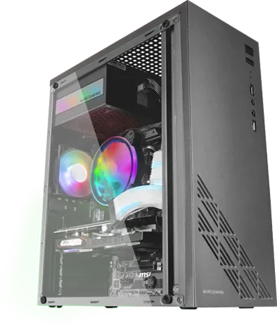 Mars Gaming MC100, schwarz, Acrylfenster