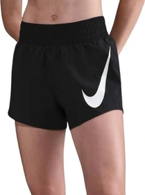 Nike One Swoosh Dri-FIT Laufhose kurz schwarz/weiß (Damen)