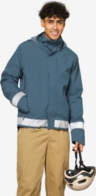 BTWIN Fahrrad City 540 Fahrradjacke blau/beige (Herren)
