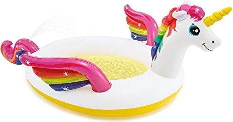 Intex Spray Pool Mystic Einhorn Planschbecken oval 272x193x104cm