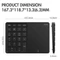Zunate Wireless Numeric Keypad with Touchpad, grau/schwarz, Bluetooth Vorschaubild