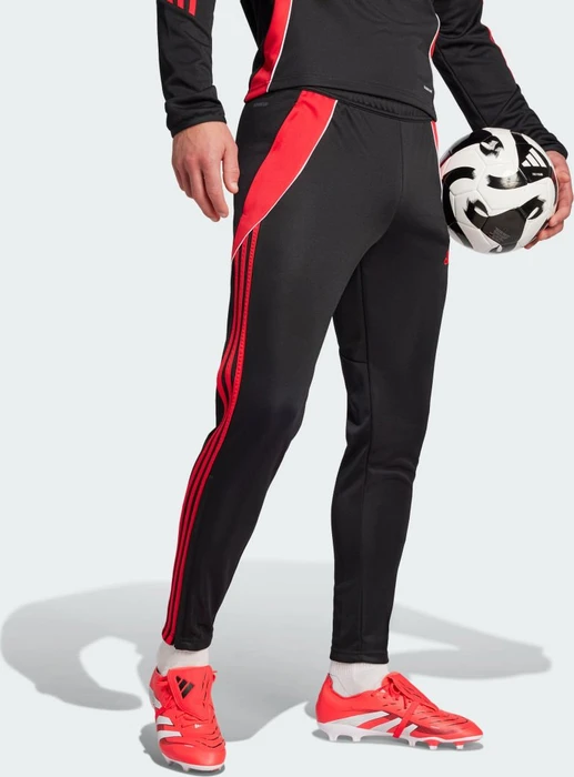 adidas Tiro 24 Slim Trainingshose lang black/pure ruby (Herren)