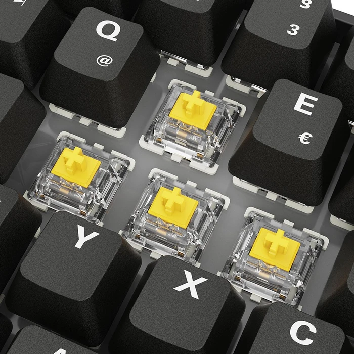 Sharkoon Skiller SGK50 S4 Gen2 PBT, Black, LEDs RGB, hot-swap, Gateron G Pro 3.0 YELLOW, USB, DE