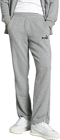 Puma Essentials Logo Trainingshose lang medium grey heather (Herren)