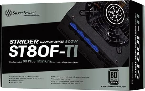 SilverStone Strider Titanium Series 800W, ATX 2.4