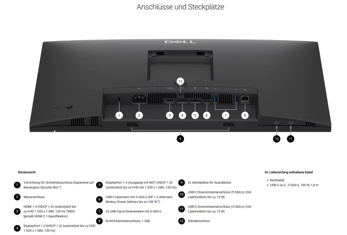 Dell Pro P 24 USB-C Hub Monitor P2426HE, 23.8"