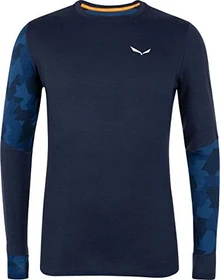 Salewa Cristallo Warm Alpine Merino Responsive Funktionsshirt langarm navy blazer (Herren)