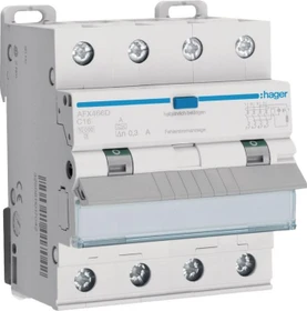 Hager Fehlerstrom-Leitungsschutzschalter 4P 10kA C-16A 300mA Typ A