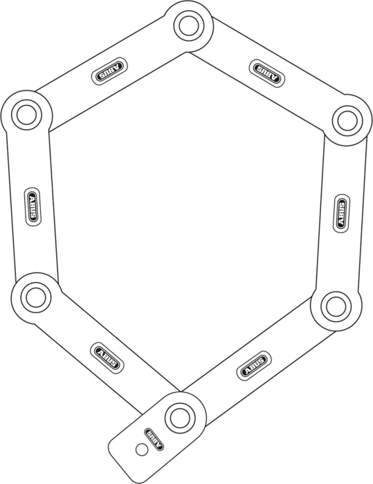 ABUS uGrip Bordo 5700/80 inkl. SH Halterung Faltschloss, Schlüssel lime