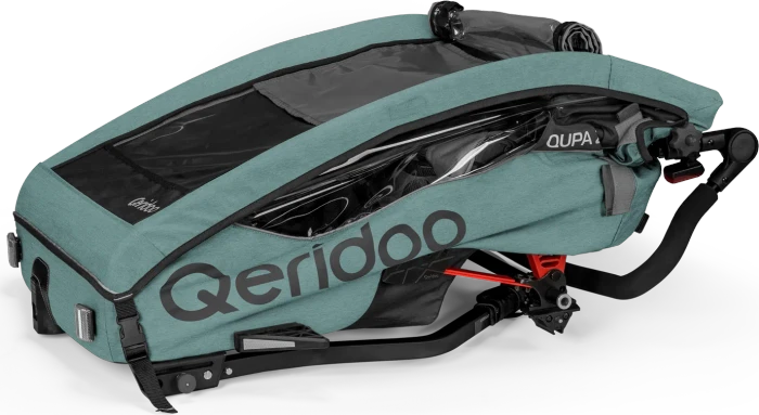 Qeridoo QUPA 2 Plus Fahrradanhänger mineral blue (Modell 2024)