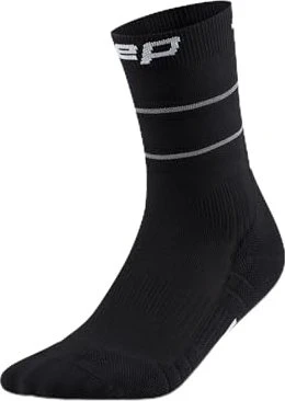 CEP Pro Run Reflective Mid Laufsocken schwarz (Herren)