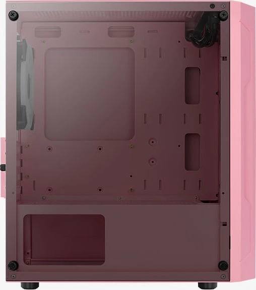 AeroCool Trinity Mini Pink, rosa, Lüfter LED RGB, Glasfenster