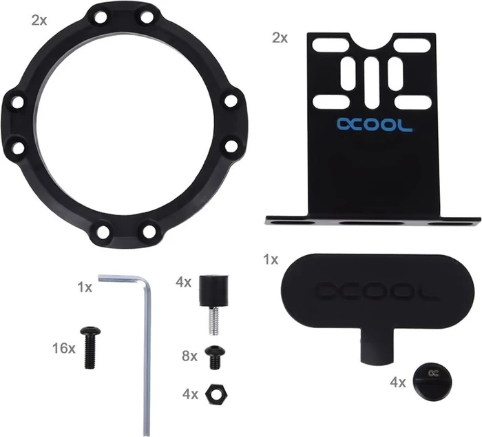 Alphacool Eisdecke D5 Dual Pumpenaufsatz, G1/4 Messing