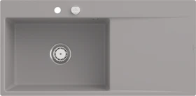 Villeroy & Boch Subway Style 60 flat flächenbündig Becken links mit Ablauffernbedienung fossil