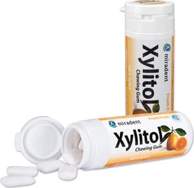 Miradent Xylitol Gum Frucht Zahnpflegekaugummis, 30 Stück