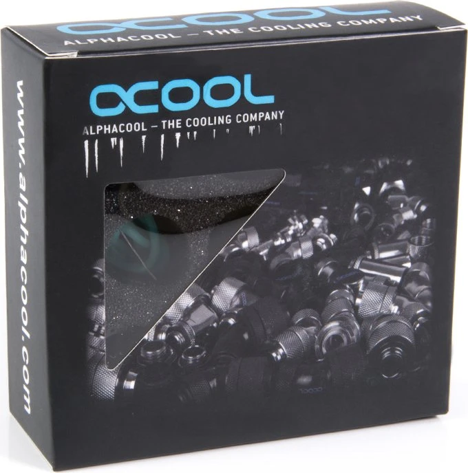 Alphacool Eiszapfen Rohranschluss G1/4" auf 14mm, deep black, 6er-Pack
