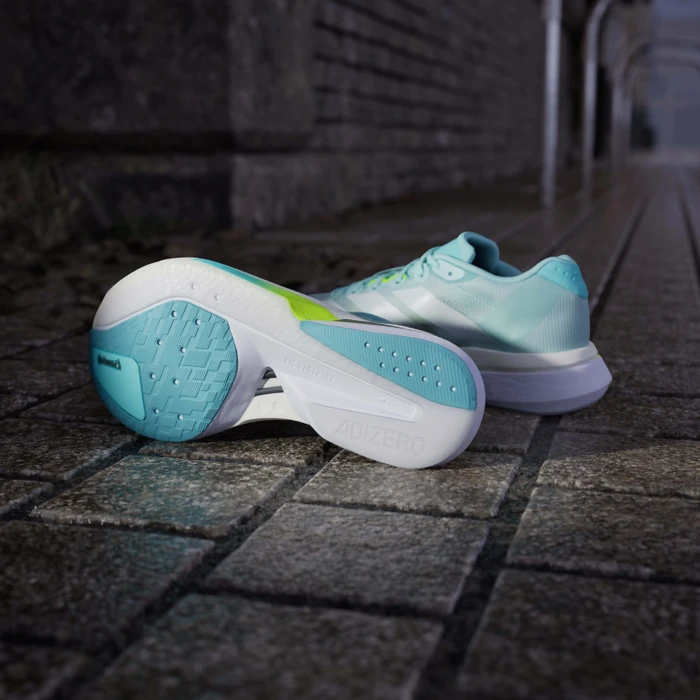 adidas Adizero Boston 13 semi flash aqua/zero metalic/lucid lemon (Damen)
