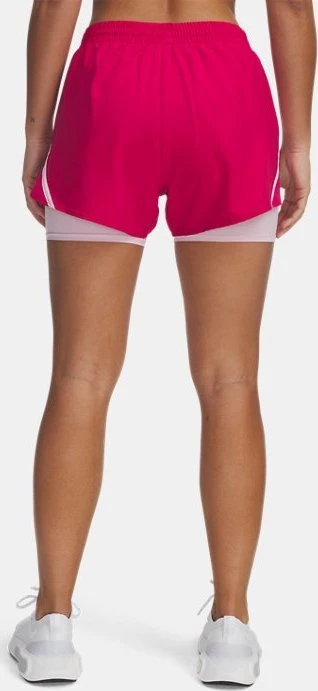 Under Armour Fly By 2-in-1 Laufhose kurz shaded fuchsia/prime pink/reflective (Damen)