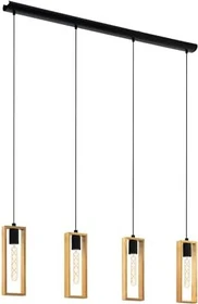 Eglo Littleton Pendelleuchte 4-flammig schwarz/braun