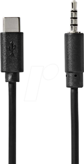 Nedis USB-C Adapter USB 2.0 USB-C Stecker/3.5mm Stecker vernickelt 1.00m schwarz