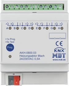 MDT Heizungsaktor AKH 8-fach, 24-230VAC, 4TE REG, Heizungssteuerung (AKH-0800.03)