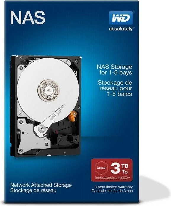 Western Digital WD Red NAS 3TB, 24/7, 512e / 3.5" / SATA 6Gb/s, retail