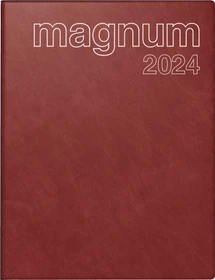 Brunnen Magnum Wochenkalender 2024, 183x240mm, Kunststoff-Cover, weinrot, 72 Blatt