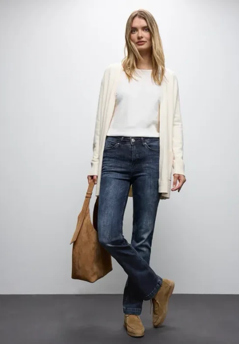 Street One Bootcut Jeans blue black/random washed (Damen)