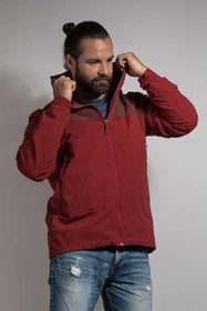 Tatonka Lajus Hooded Funktionsjacke aubergine/lava-red (Herren)