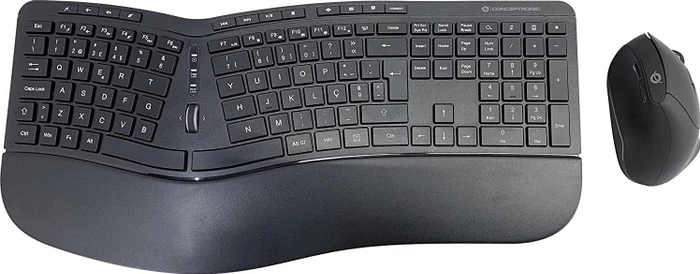 Conceptronic Orazio Ergo Wireless Ergonomic Keyboard and Vertical Mouse Kit schwarz, USB, PT