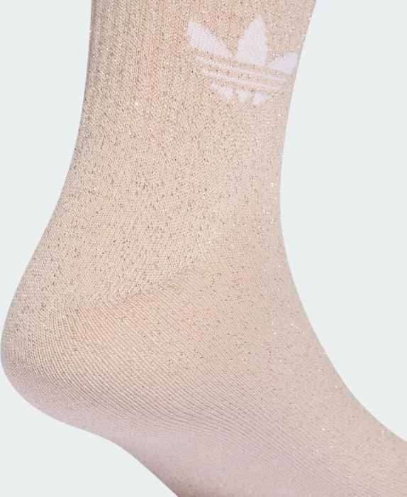 adidas 3-Stripes Glitter Crew Socken blush pink/white, 2 Paare (Damen)