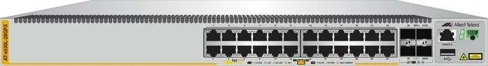 Allied Telesis x530L Rackmount Gigabit Managed Switch, 24x RJ-45, 4x SFP+, 740W PoE+
