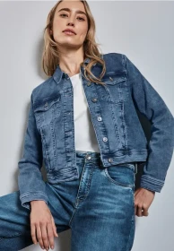 Street One Jeans-Look Jeansjacke soft medium washed (Damen)