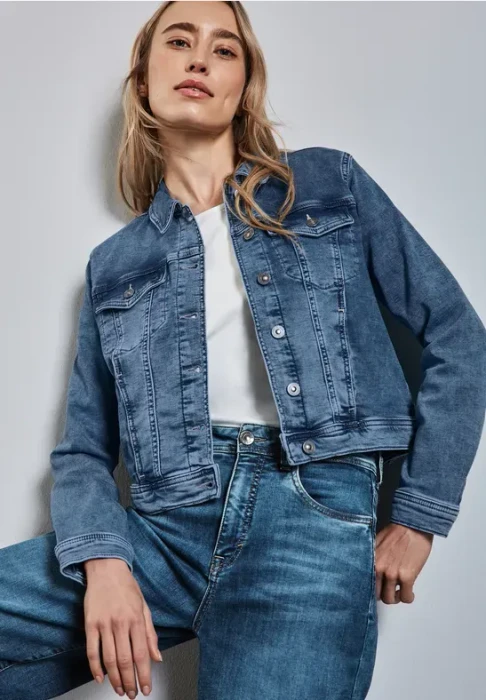 Street One Jeans-Look Jeansjacke soft medium washed (Damen)