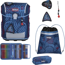 Scout Neo Exklusiv Safety Light Space Explorer Schultaschen-Set, 4-tlg.