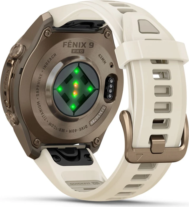Garmin Fenix 9 Pro inReach 43mm autumn gold titanium/cream-french grey