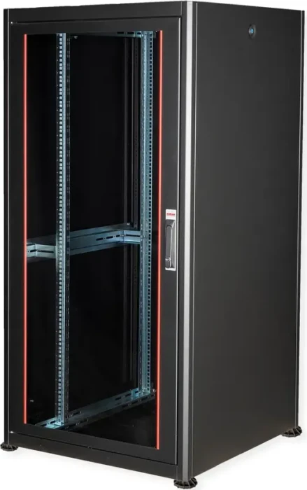 Roline / Secomp Basic 19" Netzwerkschrank 32HE, montiert, Glastür, IP20, RAL 9005, 800mm tief