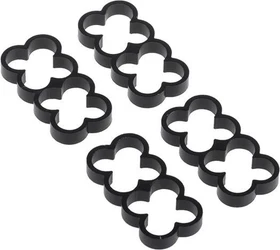 Alphacool Eiskamm Alu X8 Kabelkamm 4mm, schwarz, 4er-Pack