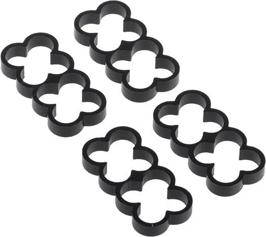 Alphacool Eiskamm Alu X8 Kabelkamm 4mm, schwarz, 4er-Pack