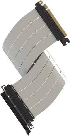 LinkUP AVA5 v2 Riser Kabel, gerade, PCIe 5.0, 400mm, weiß