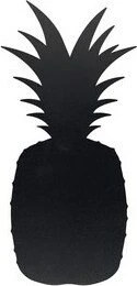 Securit Silhouette Board Ananas, Kreidetafel, schwarz, 23.6x49.3cm