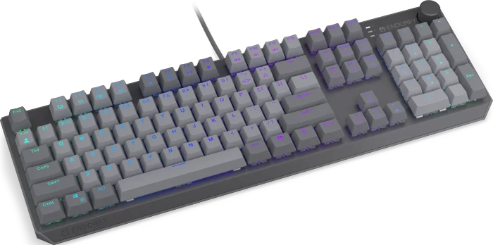 Endorfy Thock V2, PBT, grau, LEDs RGB, hot-swap, Endorfy RED, USB, US