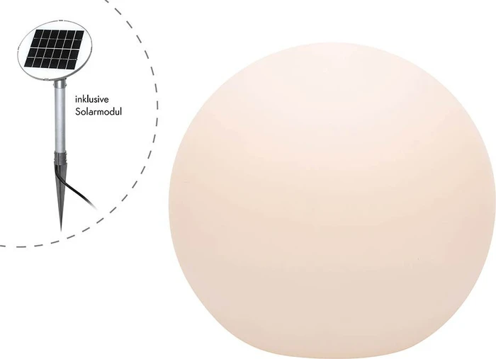 8 seasons design Shining Globe Solar 40cm weiß
