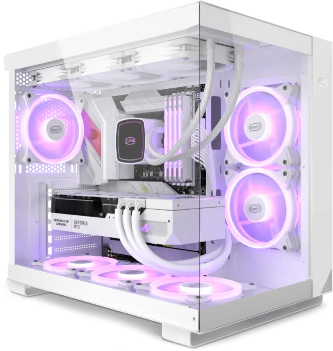 PCCooler C3 T500 ARGB WH, weiß, Glasfenster