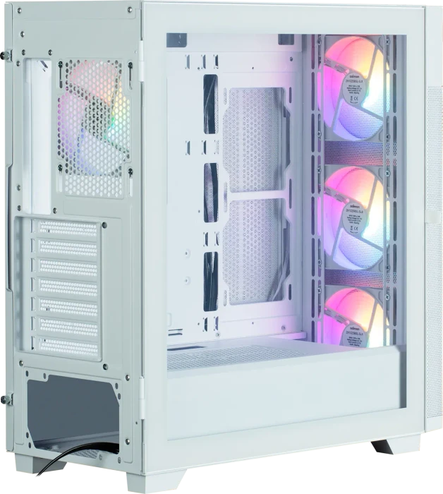 Zalman S5 Neo White, weiß, Glasfenster
