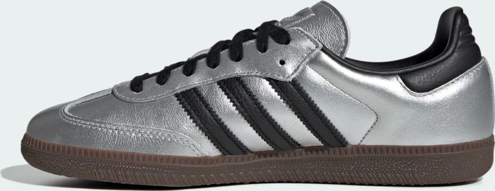 adidas Samba OG silver metallic/core black/gum (Damen)
